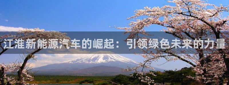 摩根娱乐代理:江淮新能源汽车的崛起:引领绿色未来的力量