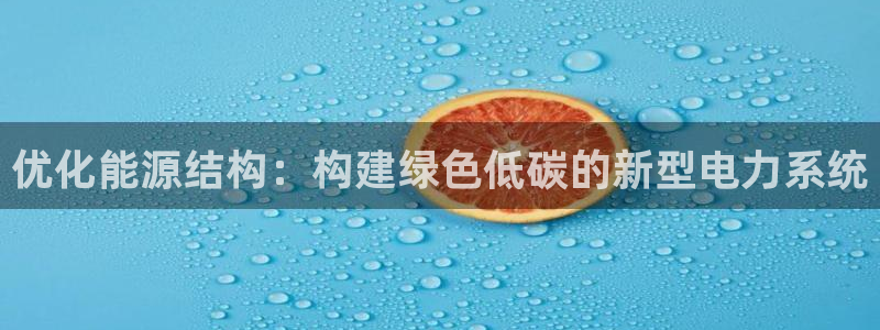 摩根娱乐主管:优化能源结构:构建绿色低碳的新型电力系统